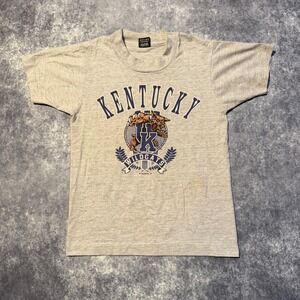 Vintage Kids Kentucky Wildcats T Shirt Gray Short Sleeve Size Medium